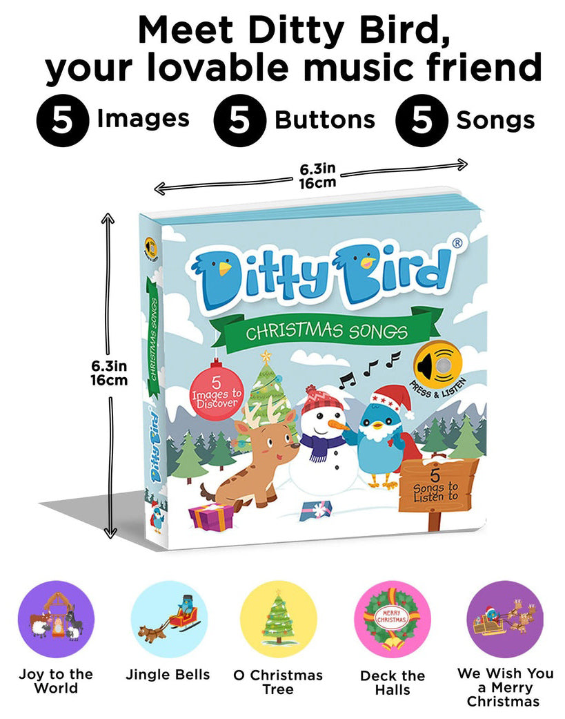 Ditty Bird Interactive Rechargeable Board Book - Christmas Songs