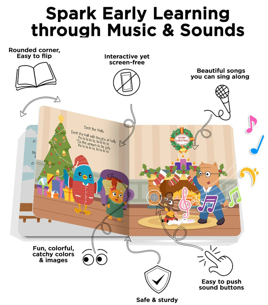 Ditty Bird Interactive Rechargeable Board Book - Christmas Songs