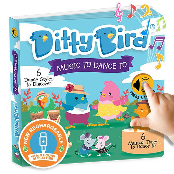 Ditty Bird Interactive Rechargeable Board Book - Music To Dance To