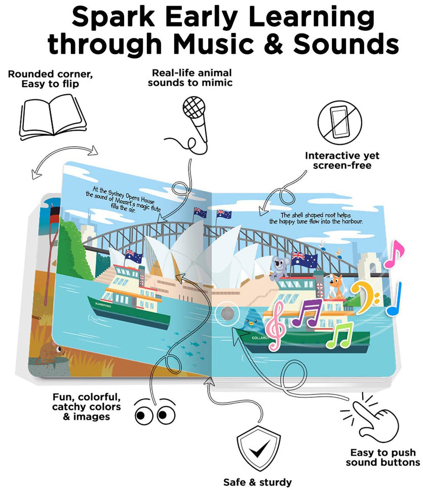 Ditty Bird Interactive Rechargeable Board Book - Sounds of Australia