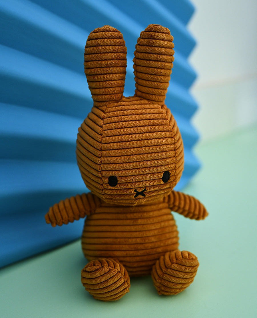 Miffy Plush Sitting ECO Corduroy - Cinnamon (23cm)