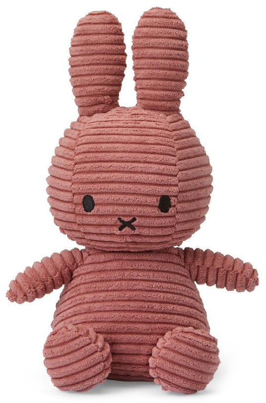 Miffy Plush Sitting ECO Corduroy - Dusty Rose (23cm)