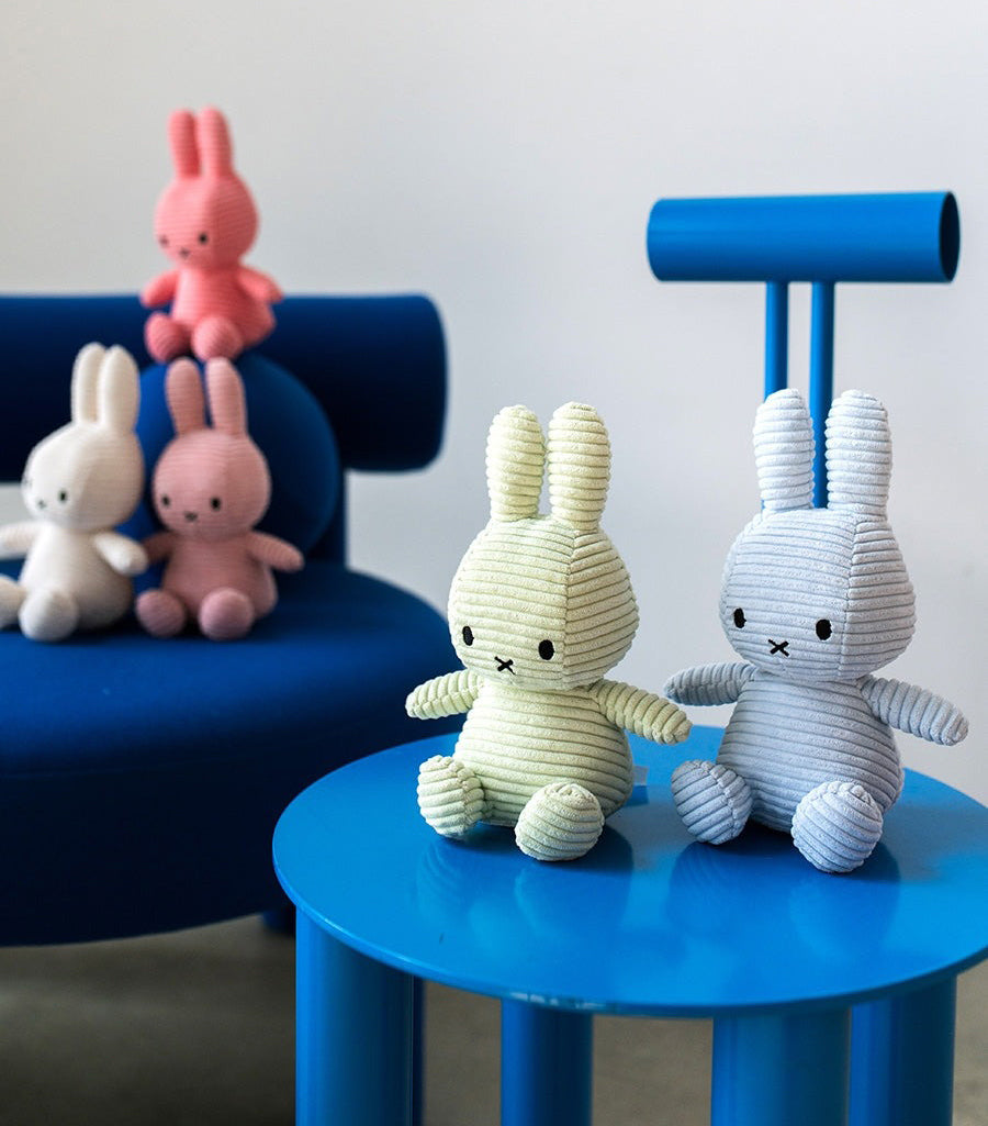 Miffy Plush Sitting ECO Corduroy - Fresh Mint (23cm)