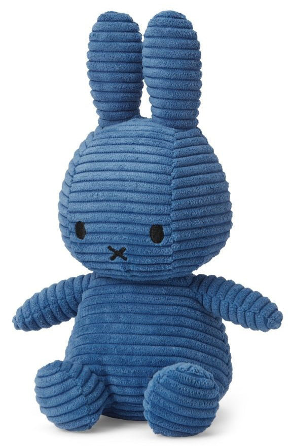 Miffy Plush Sitting ECO Corduroy - Kobalt Blue (23cm)