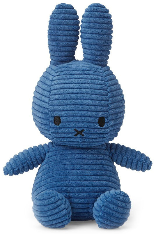 Miffy Plush Sitting ECO Corduroy - Kobalt Blue (23cm)