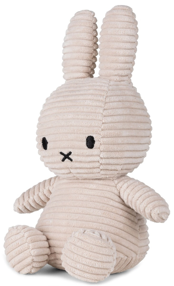 Miffy Plush Sitting ECO Corduroy - Light Stone Grey (23cm)