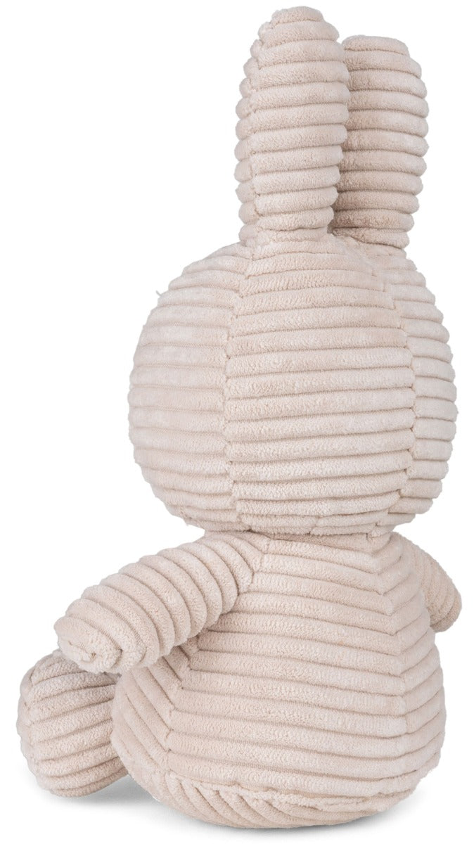 Miffy Plush Sitting ECO Corduroy - Light Stone Grey (23cm)