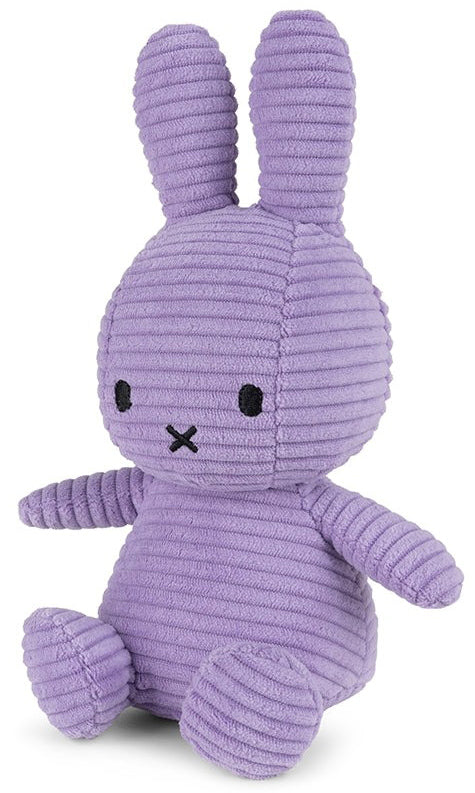 Miffy Plush Sitting ECO Corduroy - Lilac (23cm)