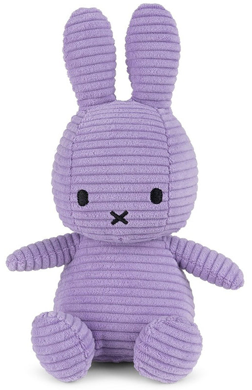 Miffy Plush Sitting ECO Corduroy - Lilac (23cm)