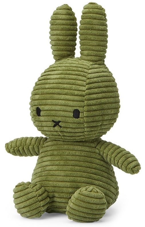Miffy Plush Sitting ECO Corduroy - Olive Green (23cm)