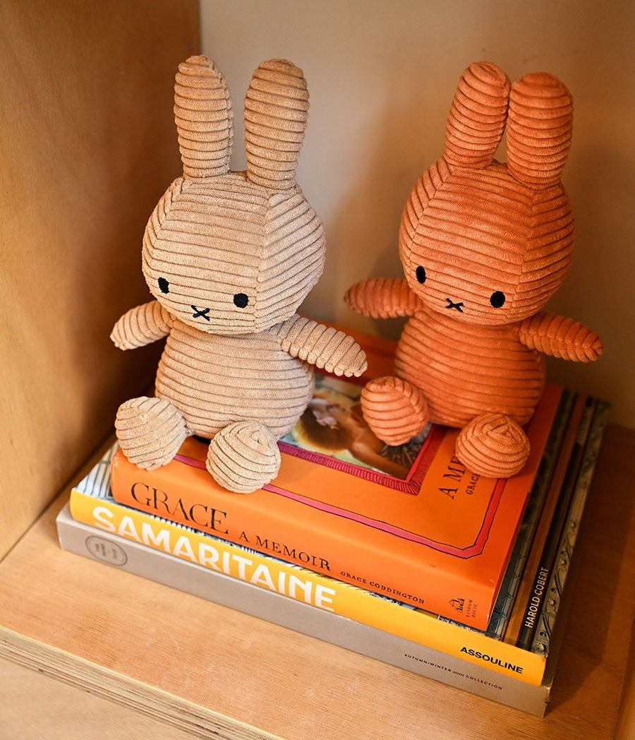 Miffy Plush Sitting ECO Corduroy - Pumpkin (23cm)