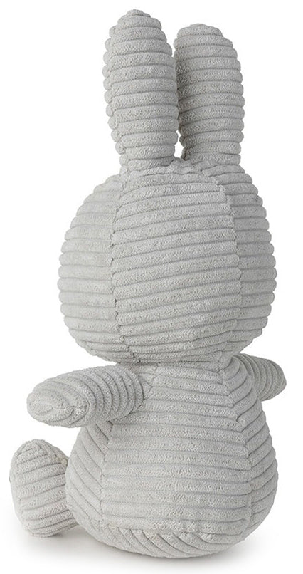 Miffy Plush Sitting ECO Corduroy - Soft Grey (23cm)