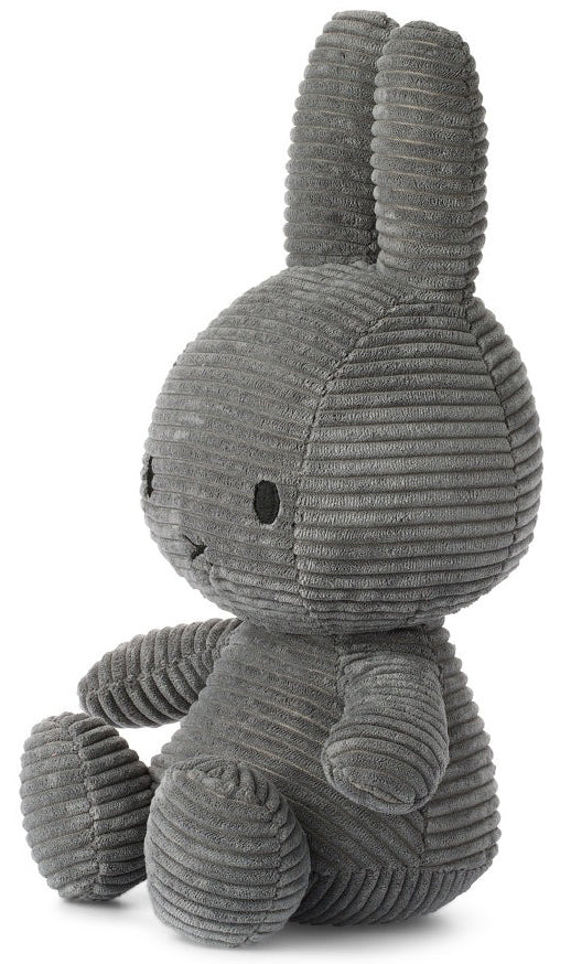 Miffy Plush Sitting ECO Corduroy - Grey (33cm)