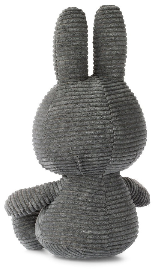 Miffy Plush Sitting ECO Corduroy - Grey (33cm)