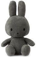 Miffy Plush Sitting ECO Corduroy - Grey (33cm)
