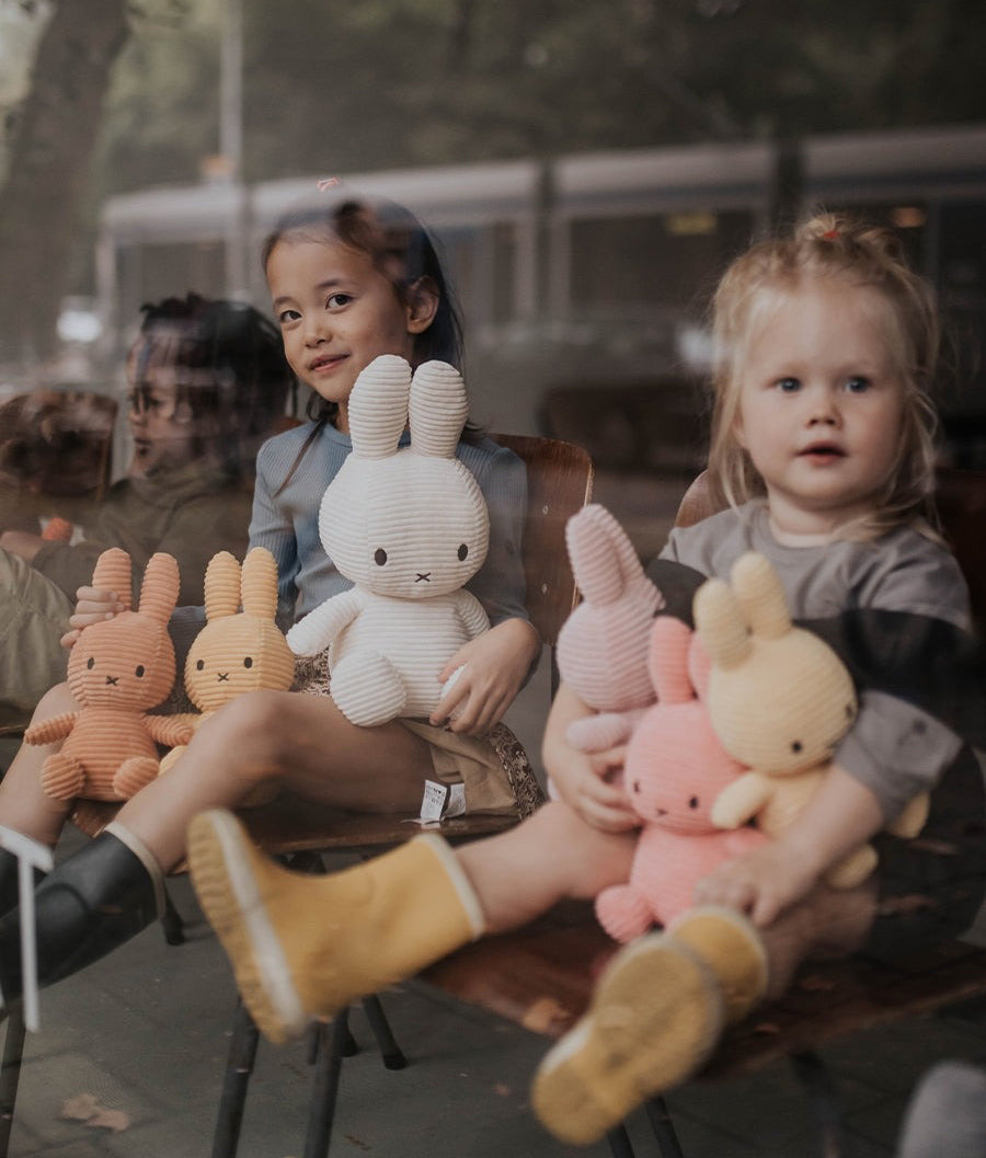 Miffy Plush Sitting ECO Corduroy - Off White (33cm)