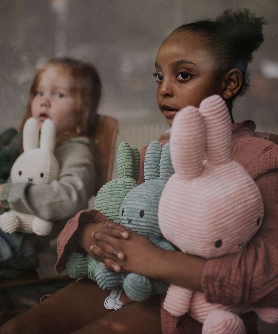 Miffy Plush Sitting ECO Corduroy - Pink (33cm)