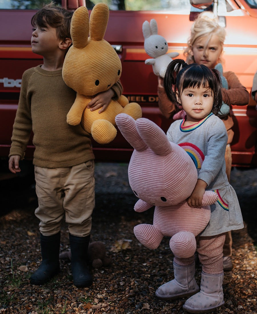 Miffy Plush Sitting ECO Corduroy - Pink (50cm)