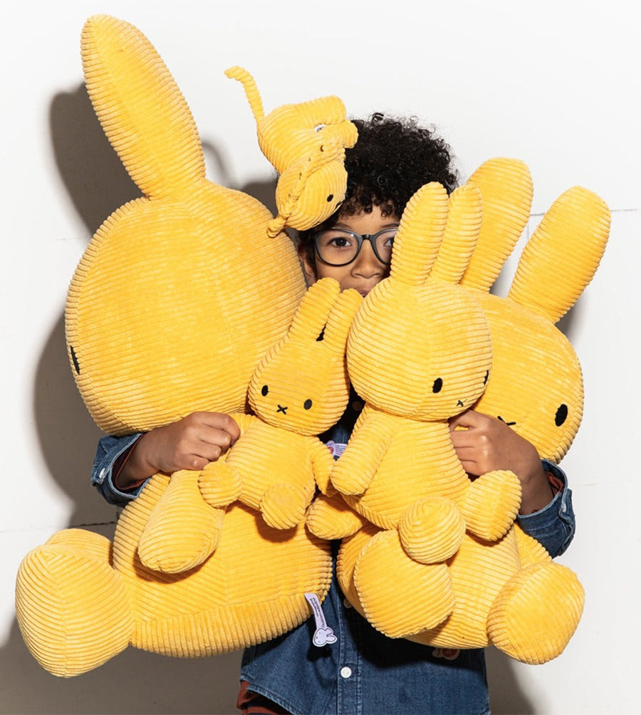 Miffy Plush Sitting ECO Corduroy - Yellow (33cm)