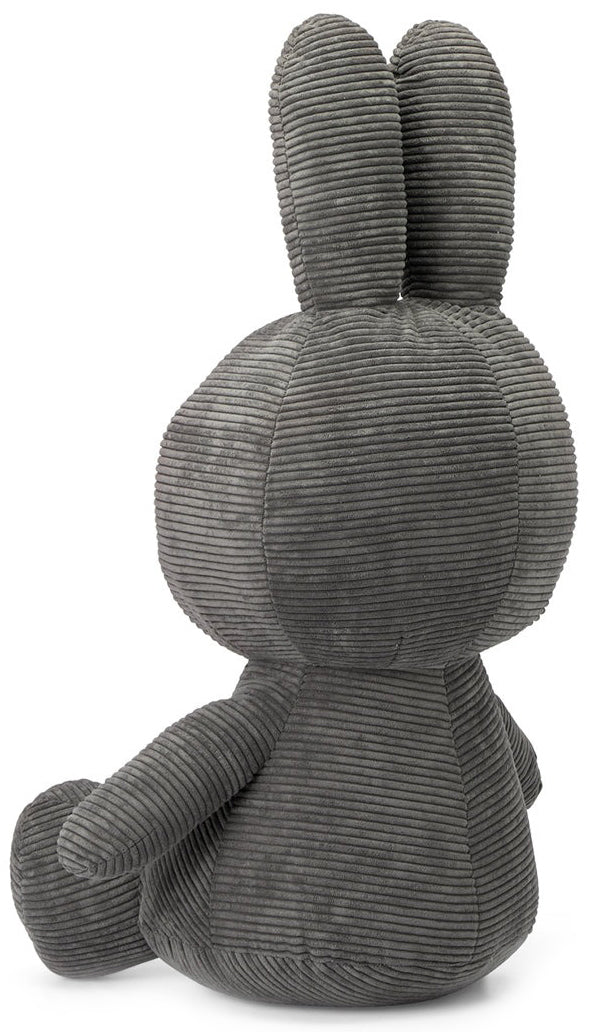 Miffy Plush Sitting ECO Corduroy - Grey (70cm)