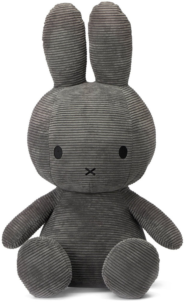 Miffy Plush Sitting ECO Corduroy - Grey (70cm)