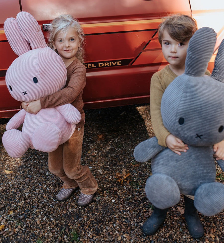 Miffy Plush Sitting ECO Corduroy - Grey (70cm)
