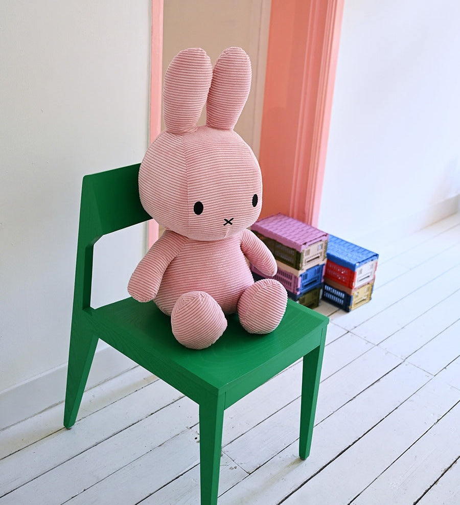 Miffy Plush Sitting ECO Corduroy - Pink (70cm)