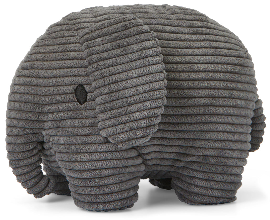 Miffy Plush Elephant ECO Corduroy - Grey (23cm)