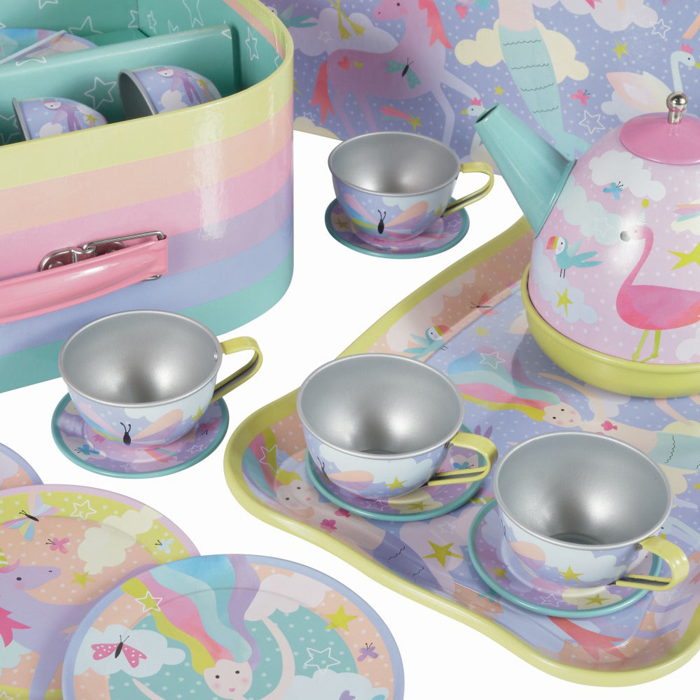 Floss & Rock 15pce Vintage Tin Tea Set - Musical Fantasy