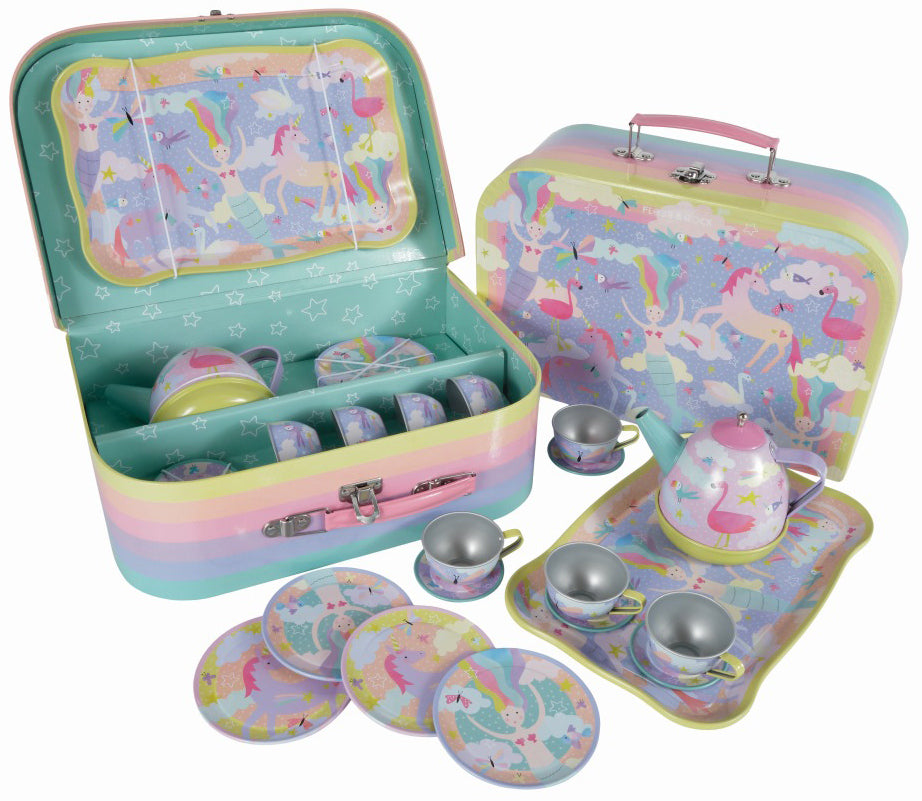 Floss & Rock 15pce Vintage Tin Tea Set - Musical Fantasy