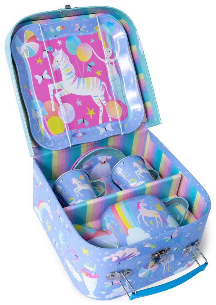 Floss & Rock 7pce Vintage Tin Tea Set - Fantasy