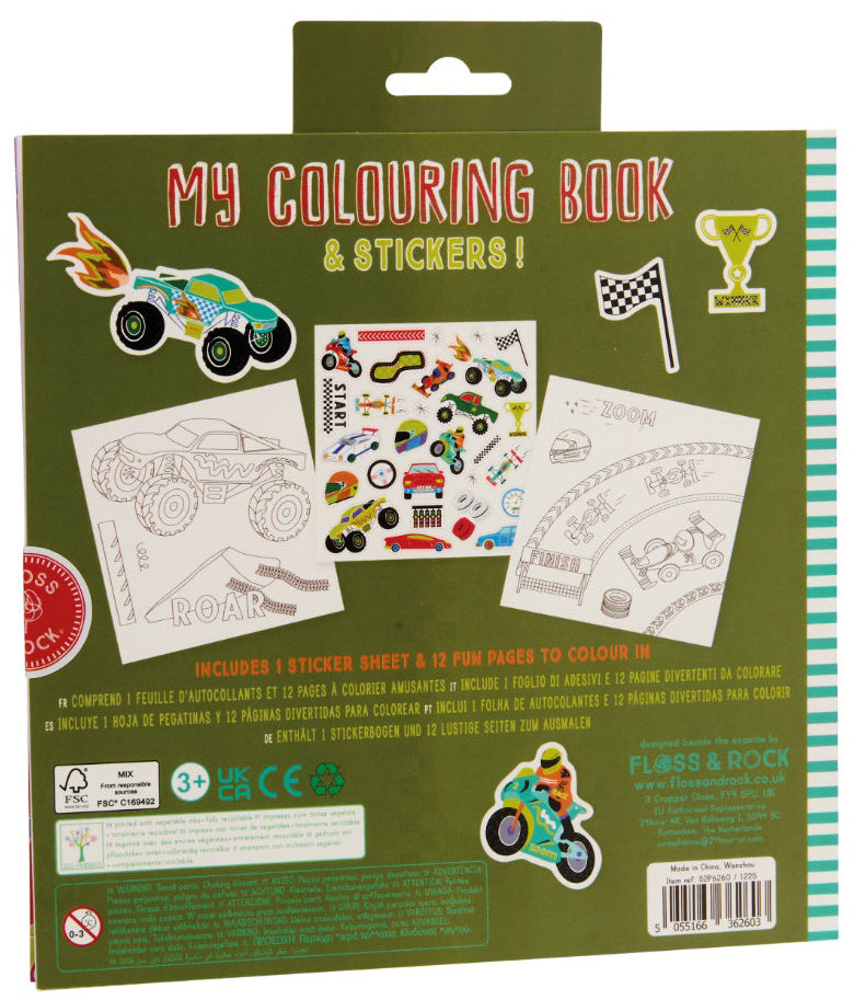 Floss & Rock My Colouring Book & Stickers - Cars
