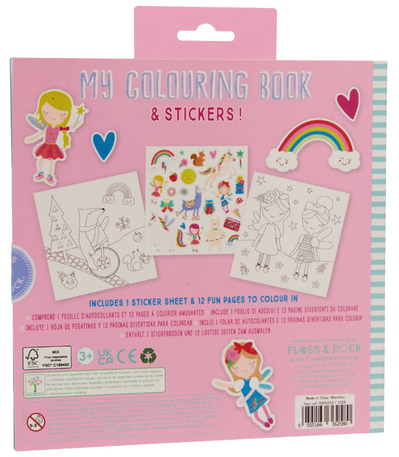 Floss & Rock My Colouring Book & Stickers - Rainbow Fairy