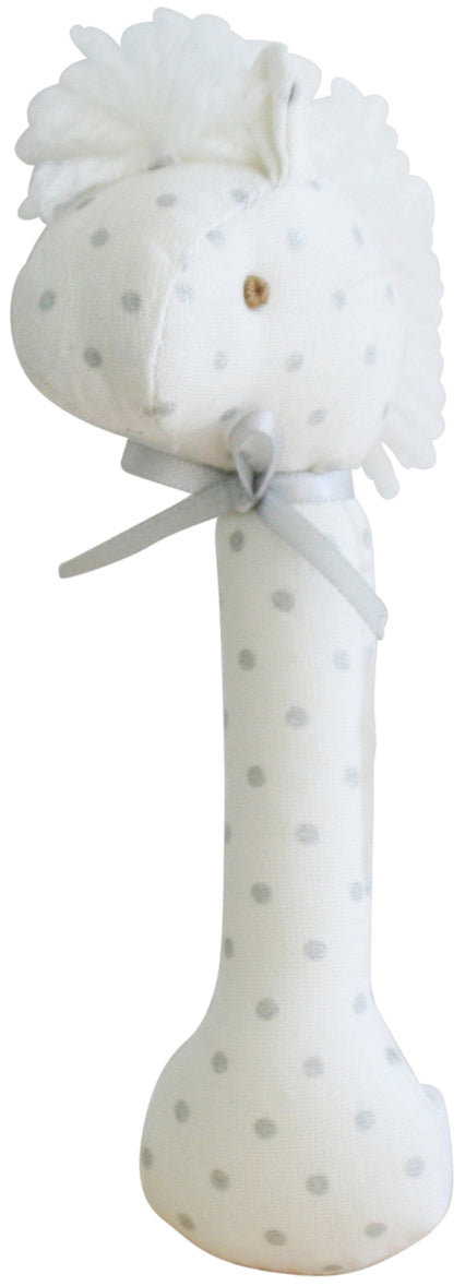 Alimrose Horse Stick Rattle - Spotty Grey