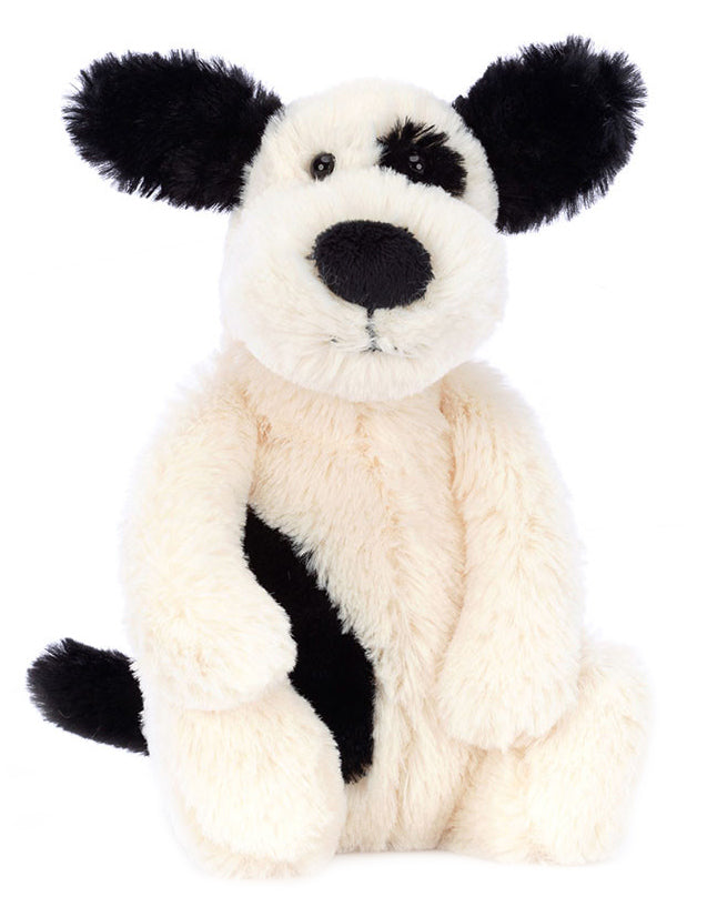 Jellycat Bashful Black & Cream Rufferty Puppy - Little (20cm)