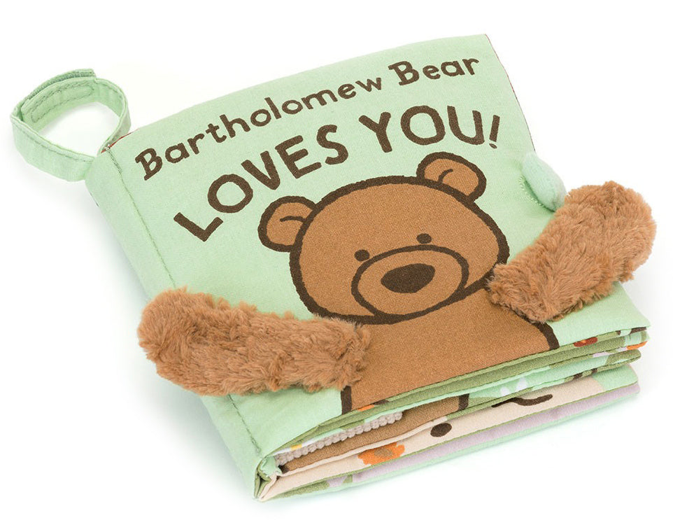 Jellycat Bartholomew Bear Loves You Fabric Book
