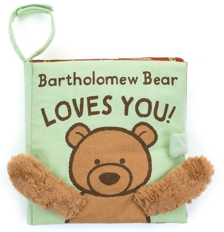 Jellycat Bartholomew Bear Loves You Fabric Book