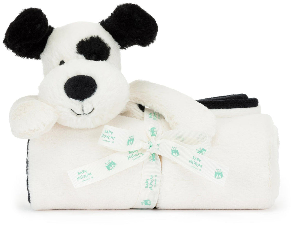 Jellycat Bashful Black & Cream Puppy Blankie (70cm)