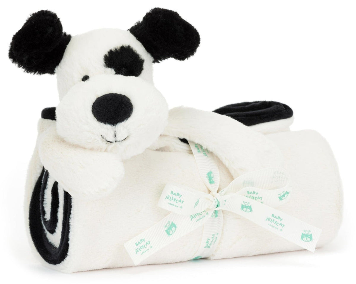 Jellycat Bashful Black & Cream Puppy Blankie (70cm)