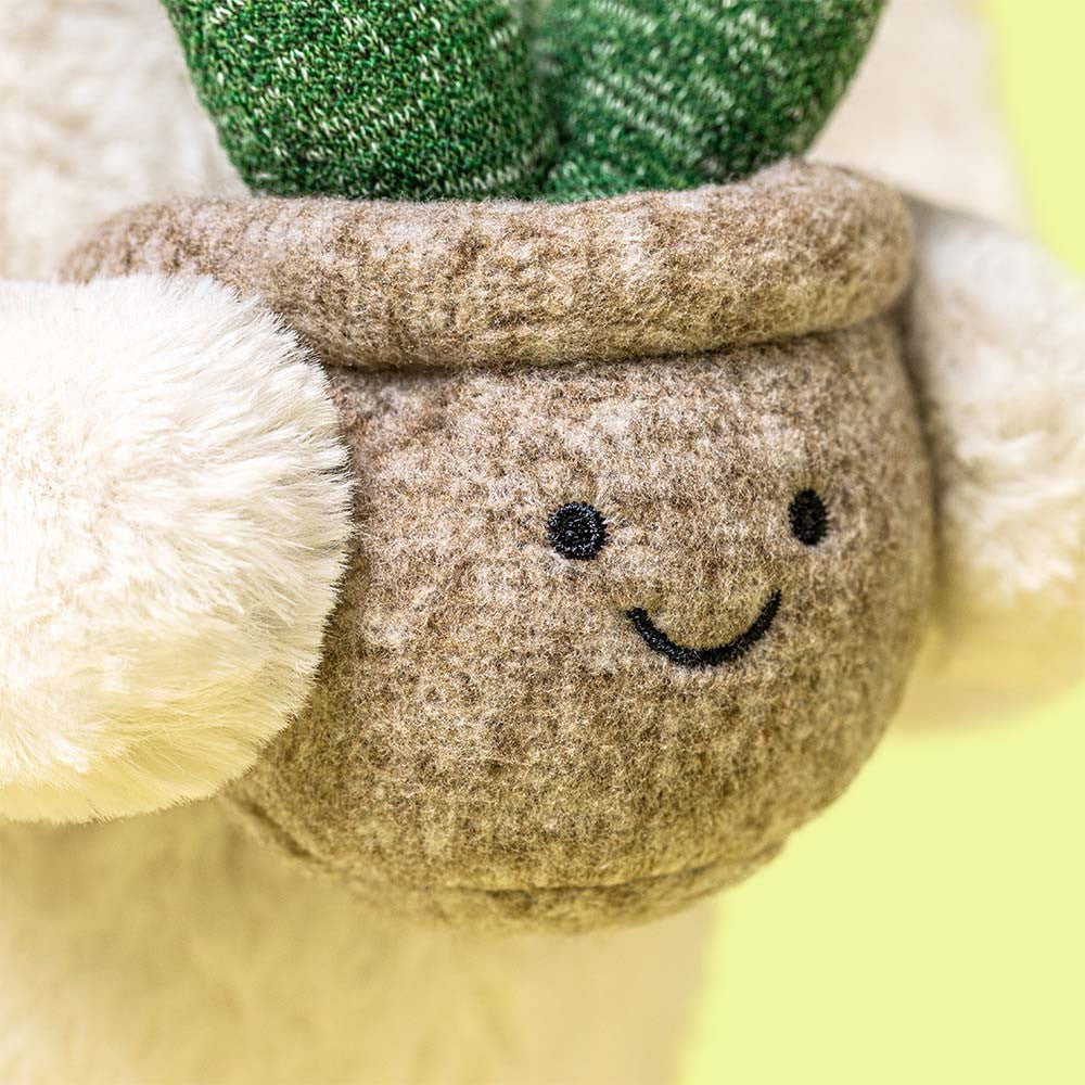 Jellycat Bashful Cream Bunny with Plant (28cm)