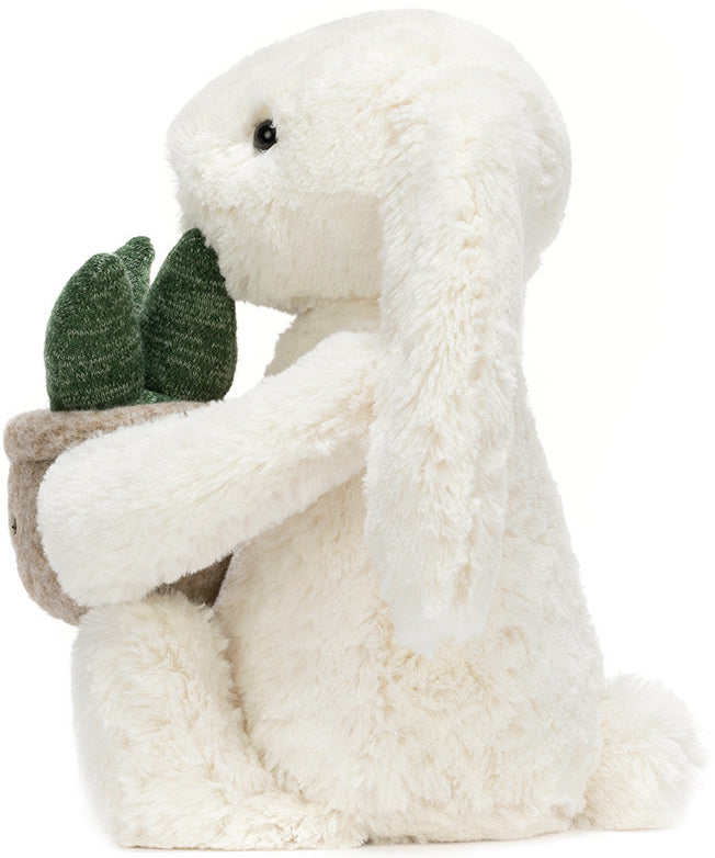 Jellycat Bashful Cream Bunny with Plant (28cm)