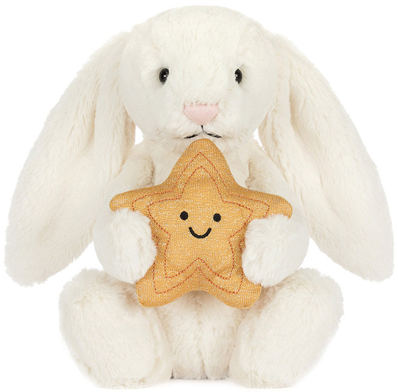 Jellycat Bashful Cream Bunny with Star (28cm)