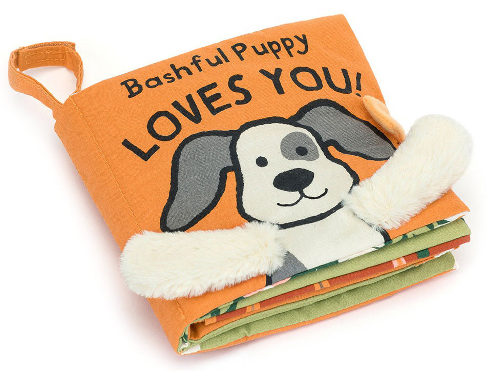 Jellycat Bashful Puppy Loves You Fabric Book