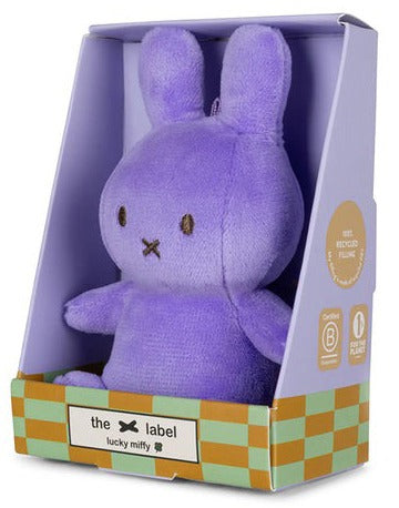 Miffy Plush Sitting Lucky in Giftbox - Bright Lilac (10cm)