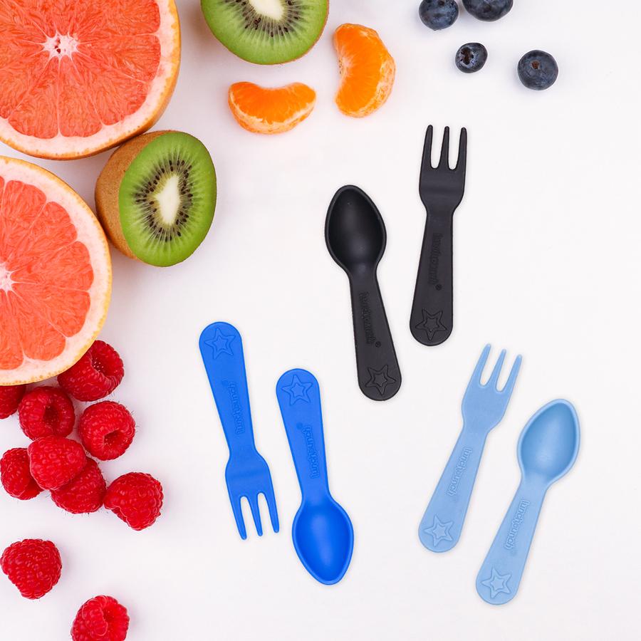 Lunch Punch Fork & Spoon Set - Blue (6 pack)