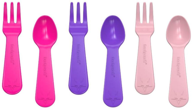 Lunch Punch Fork & Spoon Set - Pink (6 pack)