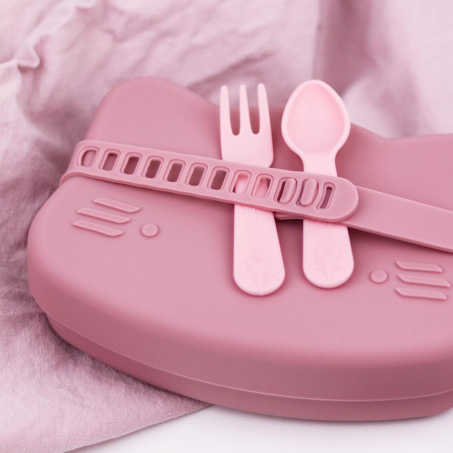 Lunch Punch Fork & Spoon Set - Pink (6 pack)