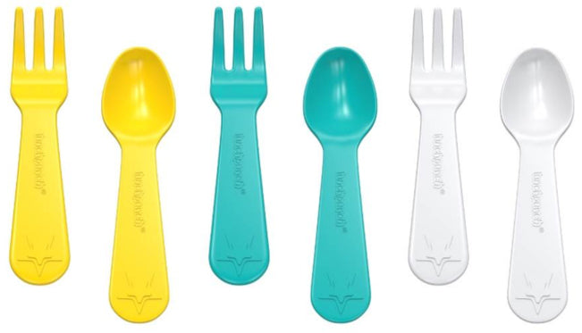 Lunch Punch Fork & Spoon Set - Yellow (6 pack)