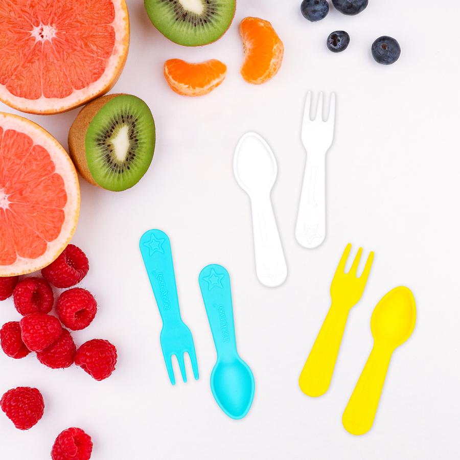 Lunch Punch Fork & Spoon Set - Yellow (6 pack)