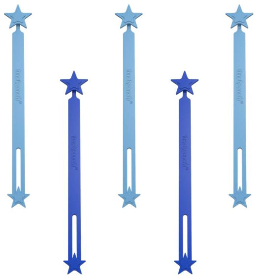 Lunch Punch Silicone Wrap Bands - Blue (5 pack)